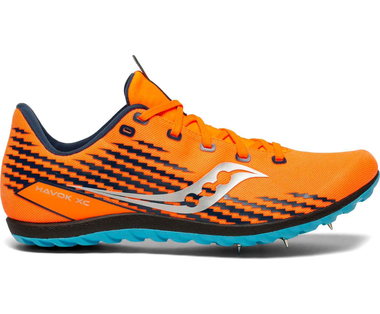 Men\'s Saucony Havok Xc 3 Spike Running Shoes Orange / Blue | Singapore 508FDNM